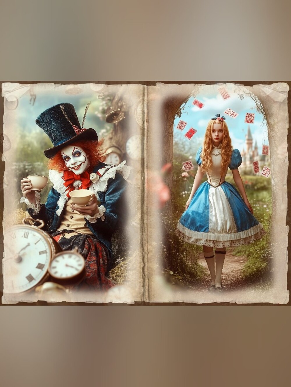 80pc=Alice Jurnal Doudle Print Sheets SPECIAL